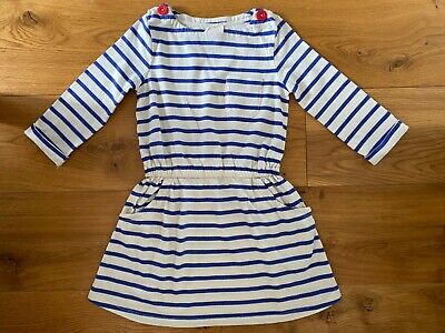 Girls New Ex Mini Boden Stripe Jersey Tunic Dress 4-5 Years Seconds / Defects