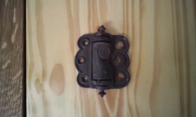 Antique Victorian Cast Iron Spring Loaded Screen Door Hinge