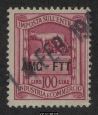 Trieste Industry & Commerce Revenue Stamp, FTT IC105 left stamp, used, VF