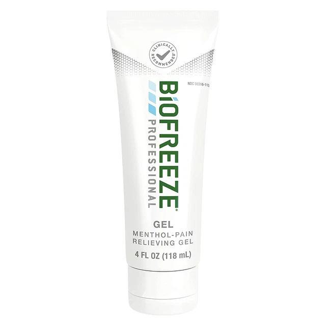 BIOFREEZE PROFESSIONAL MENTHOL Pain Relieving Gel 4 FL OZ Tube For Pain
