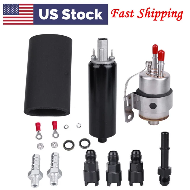 LS FUEL FILTER & Regulator EFI Fuel Pump Kit Fit For Returnless 6AN