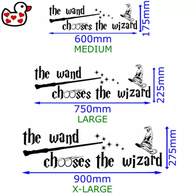 Harry Potter Der Zauberstab wählt den Zauberer Stil Zitat Vinyl Wandkunst Aufkleber 2