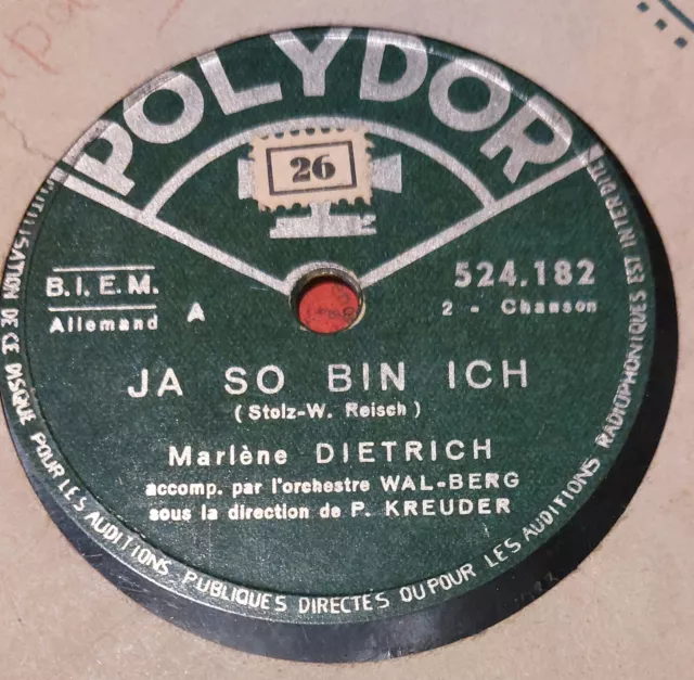 Marlene Dietrich Polydor Schellackplatte