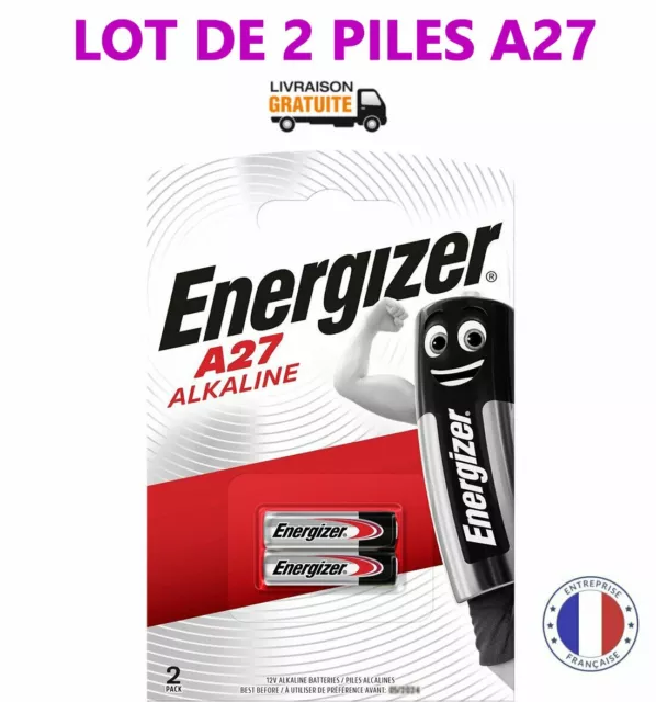Pile A27 12v Energizer MN27 GP27A V27A L828 LR27 Lot de 2 Piles A27 27A