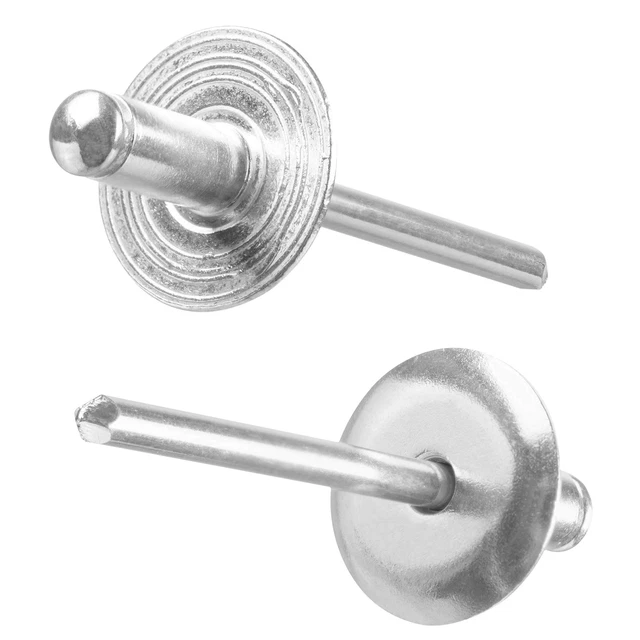 Pop Rivet With Large Flange, Steel Mandrel/Aluminum Body, 3/16 x3/8 Inch (4,8...