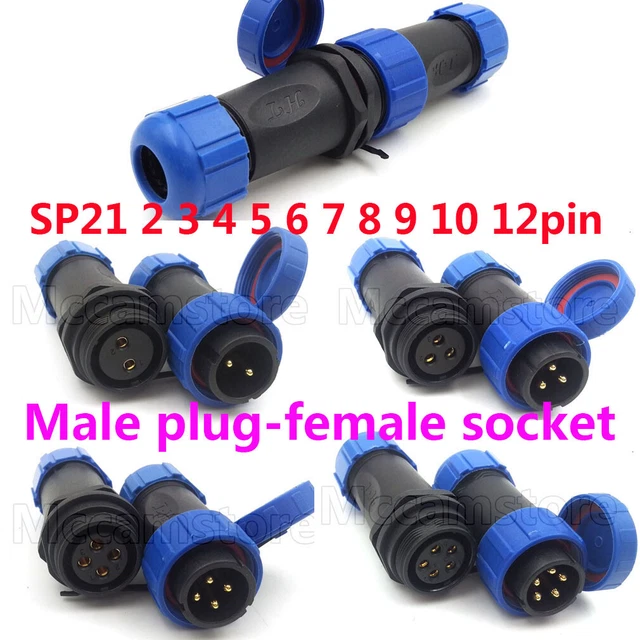 Connecteur - SURENHAP - Prise D'aviation SP21 - Étanche IP68 - 4 Broches - Bricolage Extérieur