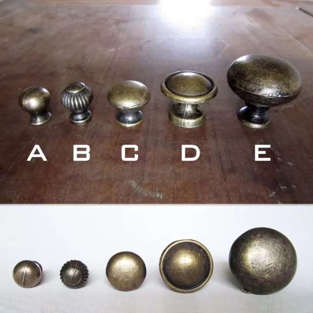 Antique Brass Single Hole Drawer Cabinet Cupboard Door Window Handle Pull Knob