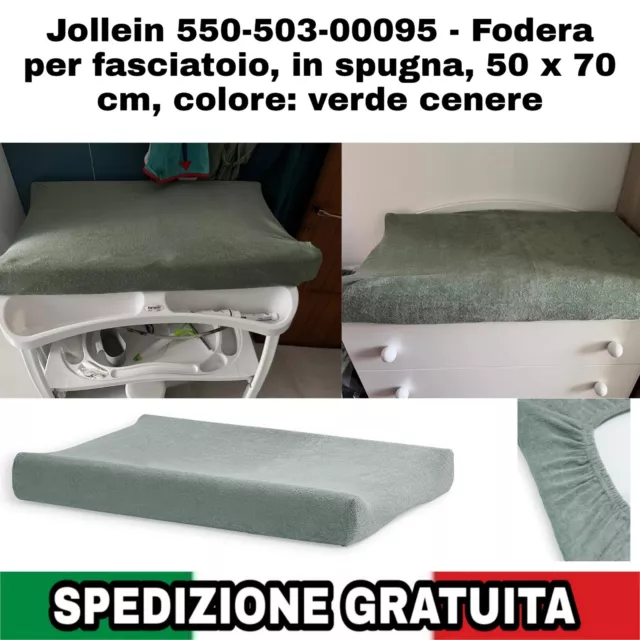 Fodera x fasciatoio Con Elastico , in spugna, 50 x 70 cm, colore Verde Cenere