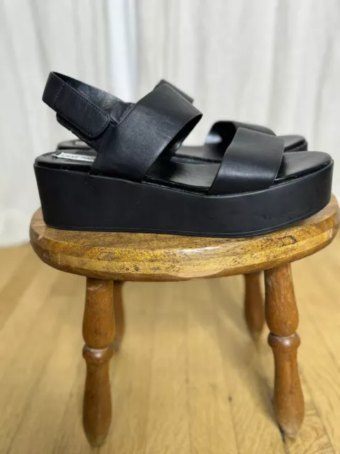 STEVE MADDEN Robo platform sandal black 90s retro y2k chunky sandals shoes 10