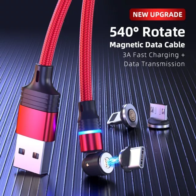 Statik 360 - Câble De Charge Magnétique - Chargeur De Téléphone Rotatif À  360° A