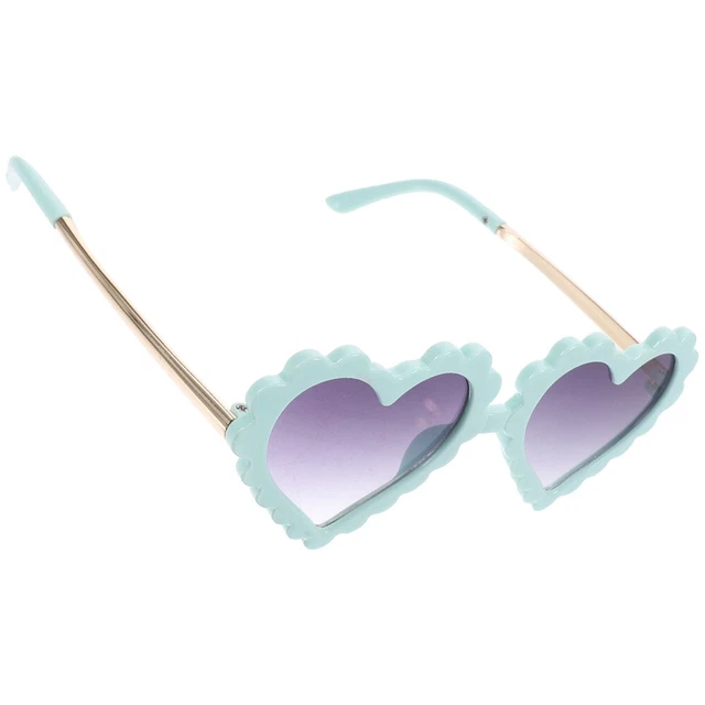 Occhiali da sole anti-UV bambini tonalità a forma di cuore funky cool occhio di gatto bambino uomini donne