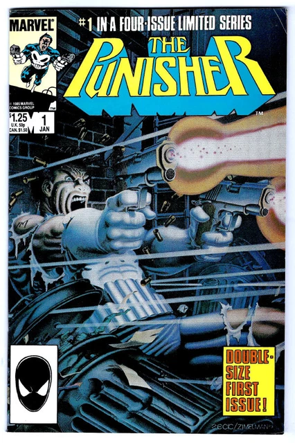 THE PUNISHER #1 in FN/VF a 1986  Marvel comic - 1st print in limited series