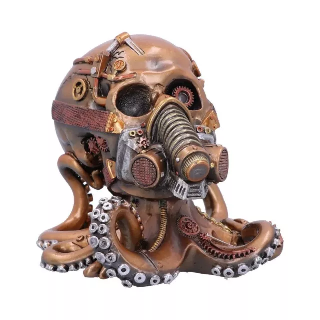 Octo Respiration Bronze Steampunk Skull 18cm Nemesis Now Skull Ornament Statue