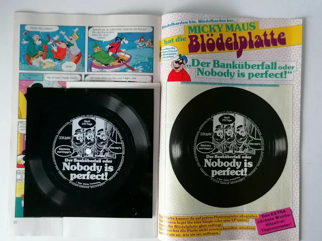 Walt Disneys Micky Maus 22.6.1985 Nr. 26 mit Schallplatte Der Banküberfall