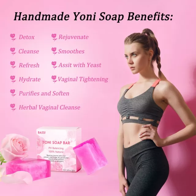 YONI SOAP BARS Vaginal Wash 2 PCS, 100% Natural Organic Yoni Bar Soap ...