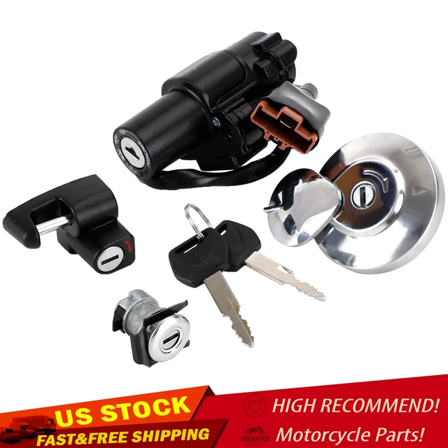 Ignition Switch Fuel Gas Cap Seat Lock Set 35010-KZZ-900 For Honda    CRF250L