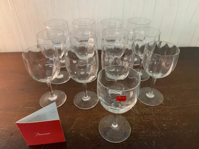 11 verres vin blanc modèle Montaigne optique cristal Baccarat (prix à la pièce)