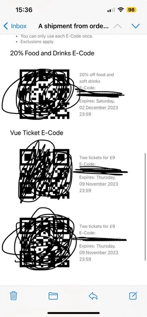 2x VUE Cinema 2D Movie Tickets For £18- Please Read Description Offers accepted! 2x VUE Cinema 2D Movie Tickets For £18- Please Read Description Offers accepted!