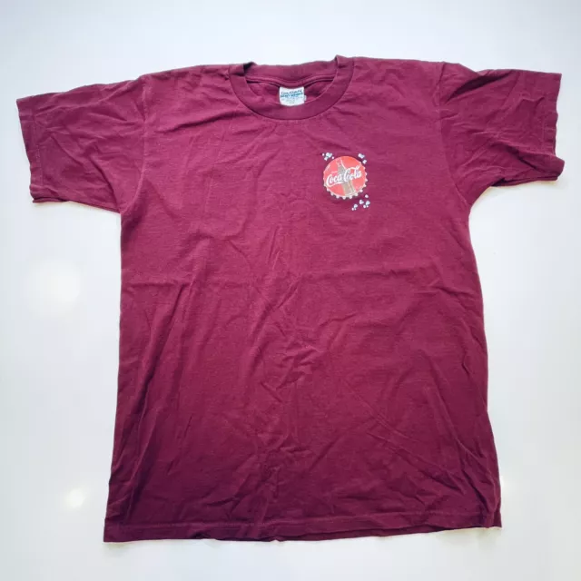 1998 Enjoy Coca-Cola Coke Burgundy Men’s Employee T-Shirt Size XL