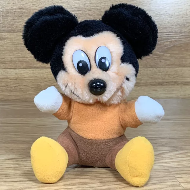 Vintage Mickey's Christmas Carol Tiny Tim Mickey Mouse plush toy stuffed animal