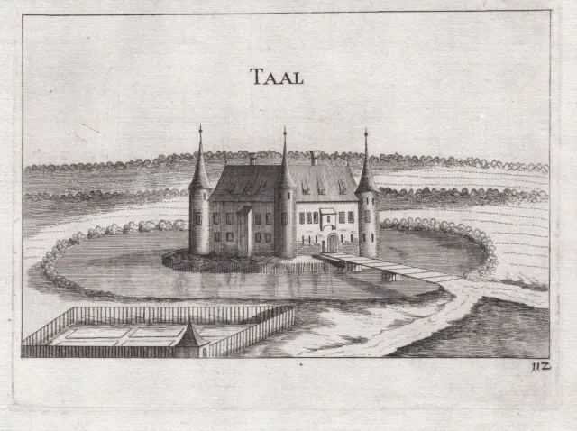 Castello Vestenthal Haidershofen Amstetten Incisione Stampa Antica Vischer 1672
