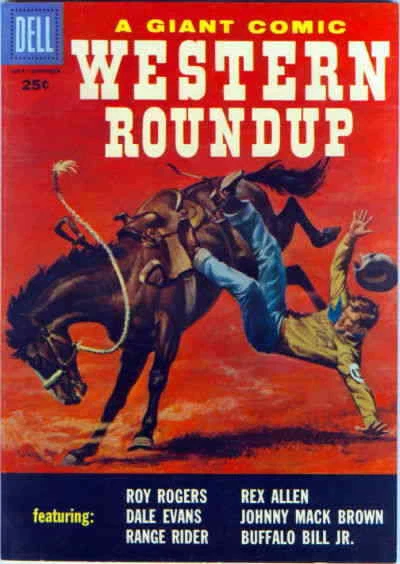 Western Roundup #19 VG; Dell | low grade - July 1957 Roy Rogers - we combine shi