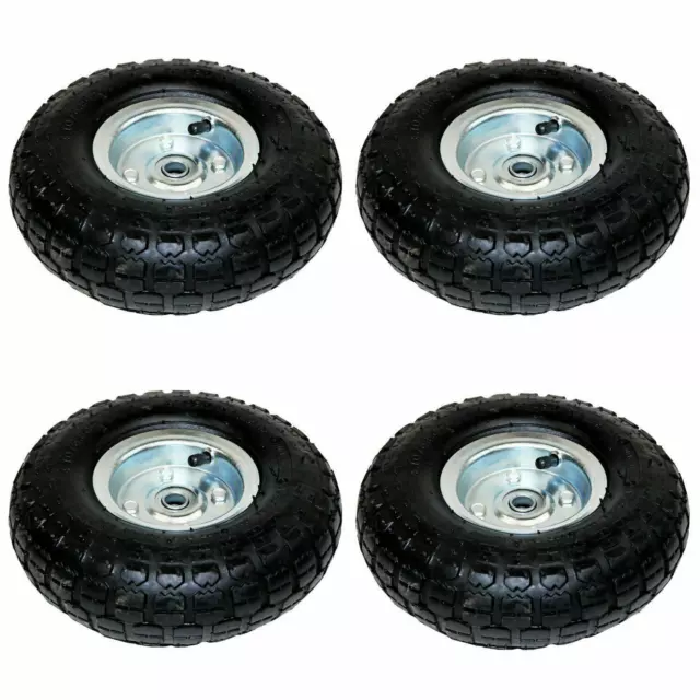 4X 10" Pneumatic Sack Truck Trolley Wheel Barrow Replacement Tyre