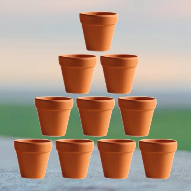 20 Pcs Mini Plant Pots Green Home Decor Soil Planting Ceramics