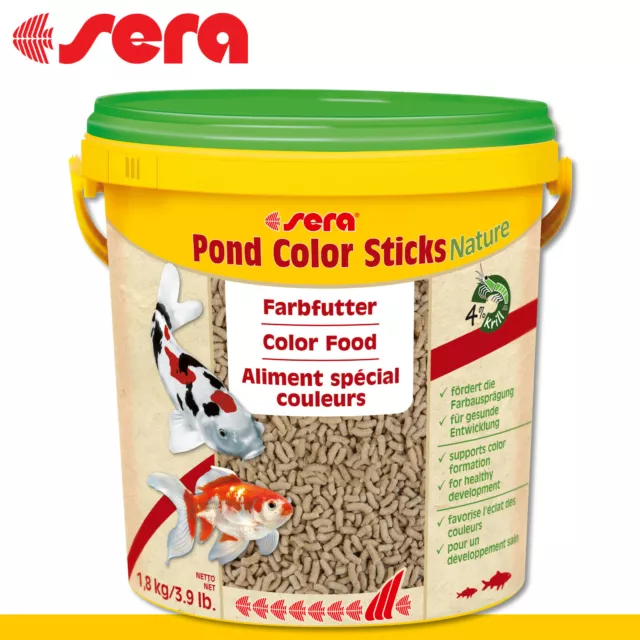 Sera 10 L Pond Couleur Bâtons Naturel Doublure de Seulement Alimentation Koï