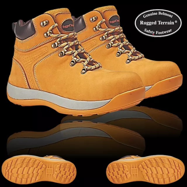 Mens Stanley Leather Safety Work Boots Steel Toe Cap Ankle Hiker Shoes Uk Size