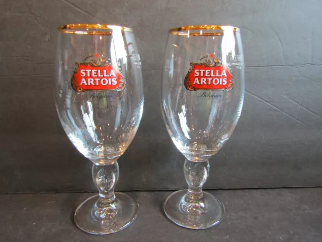 STELLA  BELGIUM Anno 1366  Belgium 33cl Pasabahce Beer Chalice STEMMED GLASSES