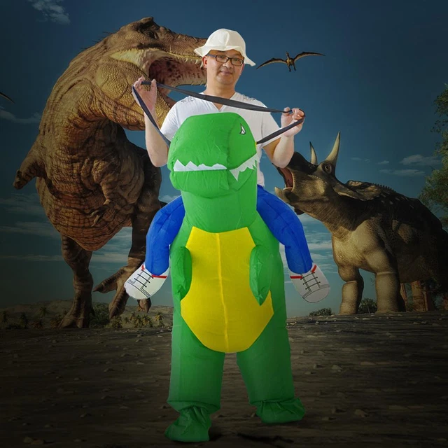Costume dinosauri gonfiabili supporto 3D cavalcatura 3D abito Halloween abito cosplay