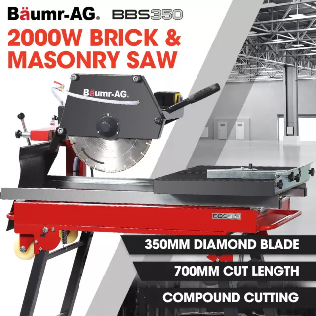 BAUMR-AG 2000W 350mm 14" Brick & Masonry Table Saw Electric Tile Cutting