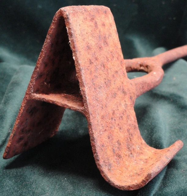 Antique Hand Forged Cattle Branding Iron "JA" -- LOOK
