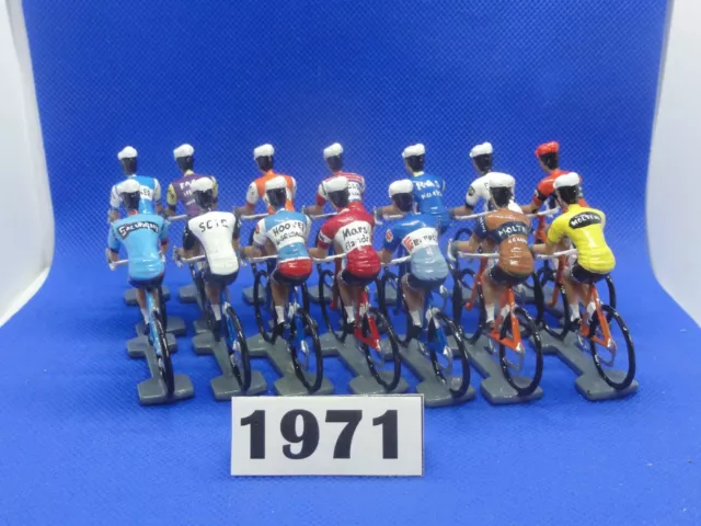 FIGURINE CYCLISTE - CYCLIST FIGURE - 1971 TOUR DE FRANCE COMPLET (14 Figurines)