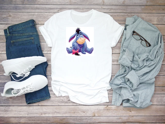 Winnie The Pooh Esel Eeyore kurzärmlig weißes Herren-T-Shirt P108