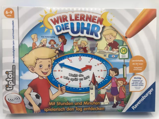 Ravensburger® tiptoi | Wir Lernen Die Uhr | Stunden Minuten | Lernspiel 6-10 J.
