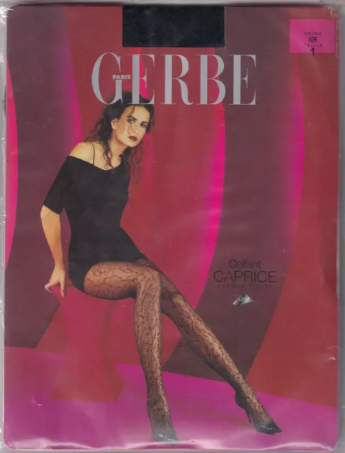 Collant fantaisie GERBE CAPRICE Boudoir ou Noir. 3 tailles. Fashion tights.