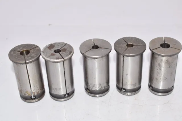 Lot of 5 LYNDEX NIKKEN Straight Collets Milling Chuck Mixed Sizes Machinist Tool