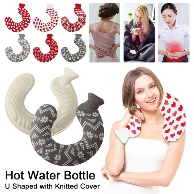 Productos de calentamiento de hombro caliente cubierta de punto en forma de U botella de calor