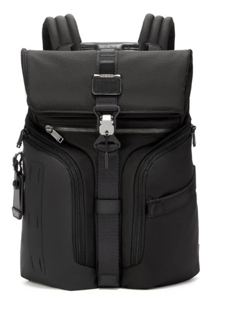 TUMI Alpha Bravo Black Logistics Flap Lid Backpack $525