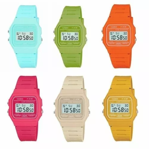 Orologio Casio Unisex mod. F91-WC in gomma silicone colorato digitale con luce