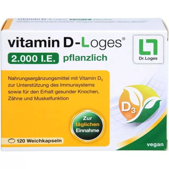 Vitamine D-Loges 2.000 I.e. Végétal Weichkapseln 120 Pièces PZN17525899