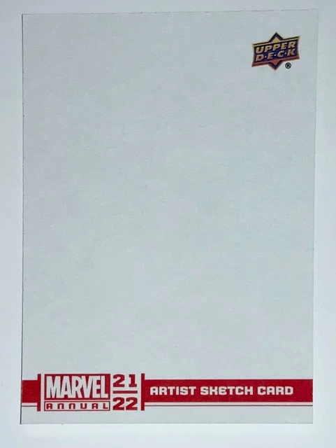 2021-22 Upper Deck UD Marvel Annual Blank Sketch Card 1/1 RARE