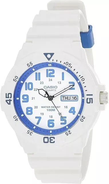 Casio White Resin Strap, Analogue Quartz Watch MRW-200HC-7B2VDF
