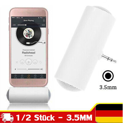 Stereo DERCLIVE Tragbarer 3 5Mm Mini Lautsprecherverstärker für MP3/ MP4/ Handy/Tablet Weiß Oder Schwarz 