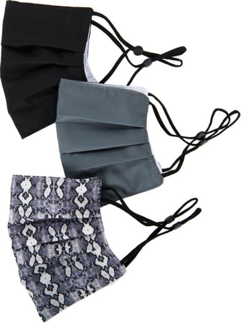Samantha Brown 3Pc Face Cvgs PYTHON BLACK GRAY # 737-123