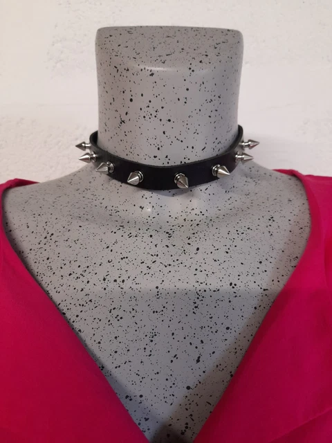 Collier De Soumission Cuir Rouge – Largeur 4.5cm – Anneau Métal – SM – Neuf