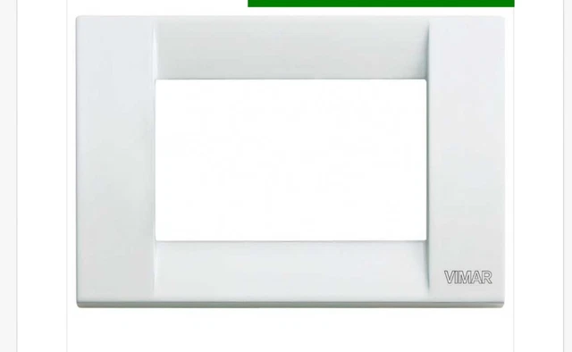 VIMAR IDEA Placca In Metallo Pressofuso Avorio 3 Moduli 3P - Classica Quadra - Nuova - Foto 2