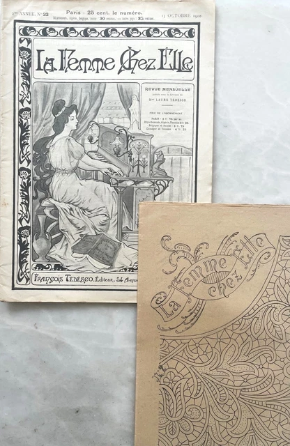 Revue Ancienne LA FEMME CHEZ ELLE N°6 - 1902 - Mode, Broderie, Dentelle, Pyrogravure